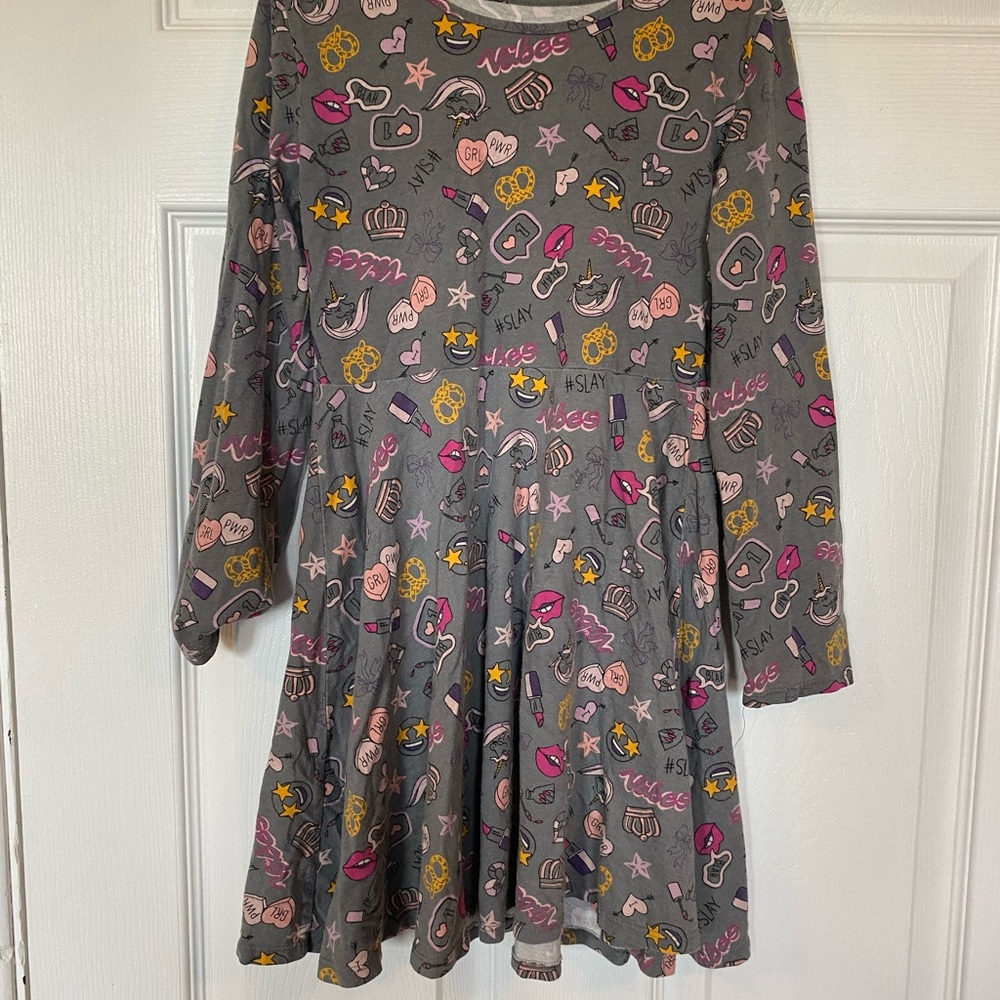 The Children's Place Pink and Yellow Fit Flare Top